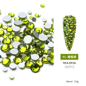 Flat Back Rhinestone Nail Beads