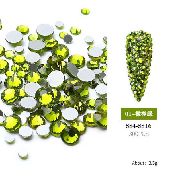 Flat Back Rhinestone Nail Beads